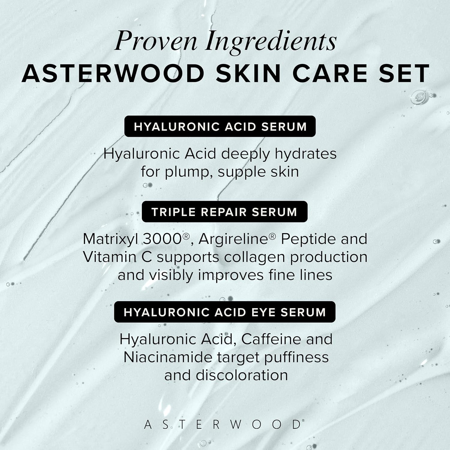 Hyaluronic Acid & Triple Repair Serums