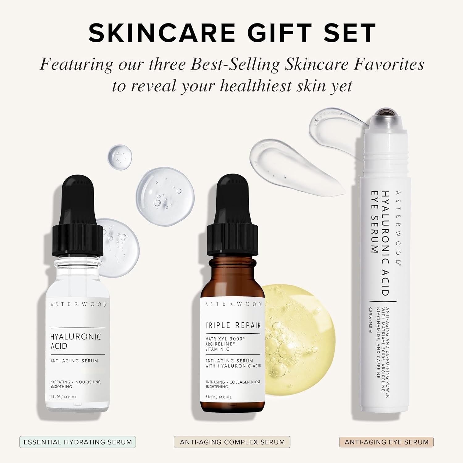 Hyaluronic Acid & Triple Repair Serums