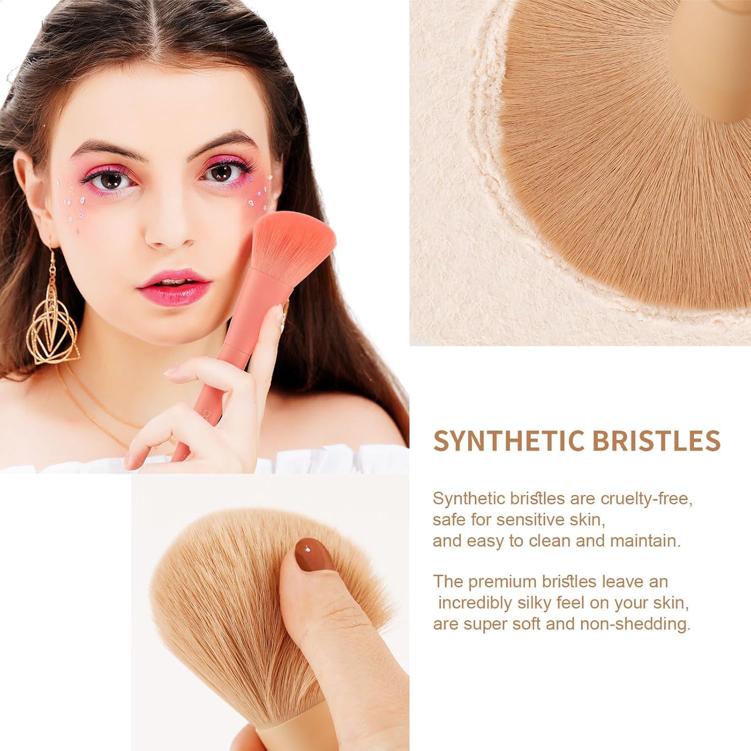 Makeup Brushes 17+2 Pcs with Makeup Bag, Makeup Sponge and Brush Protectory