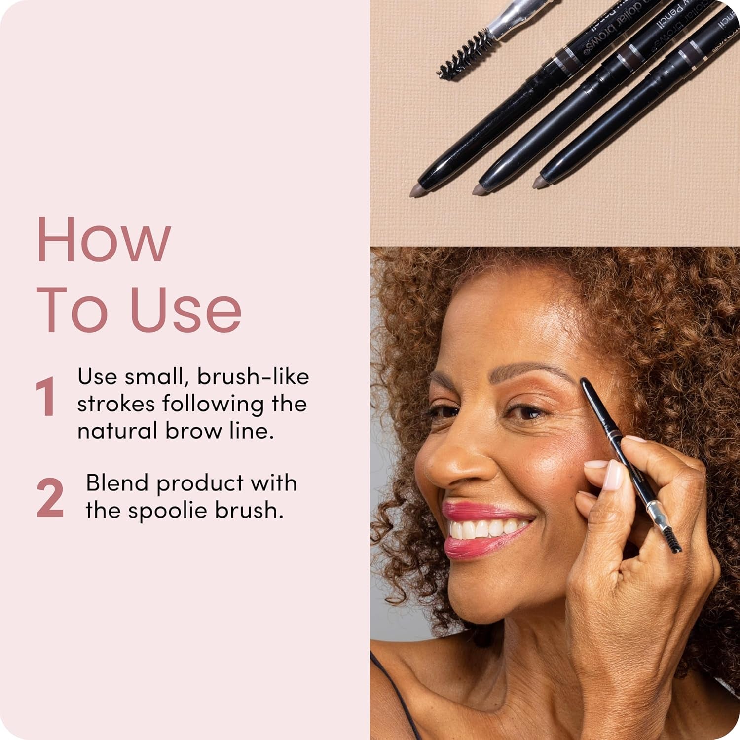 Universal Eyebrow Pencil – Dual-Ended Design with Precision Tip & Spoolie, Matte Finish, Waterproof, Easy to Use, Vegan & Cruelty-Free for Perfectly Defined Brows