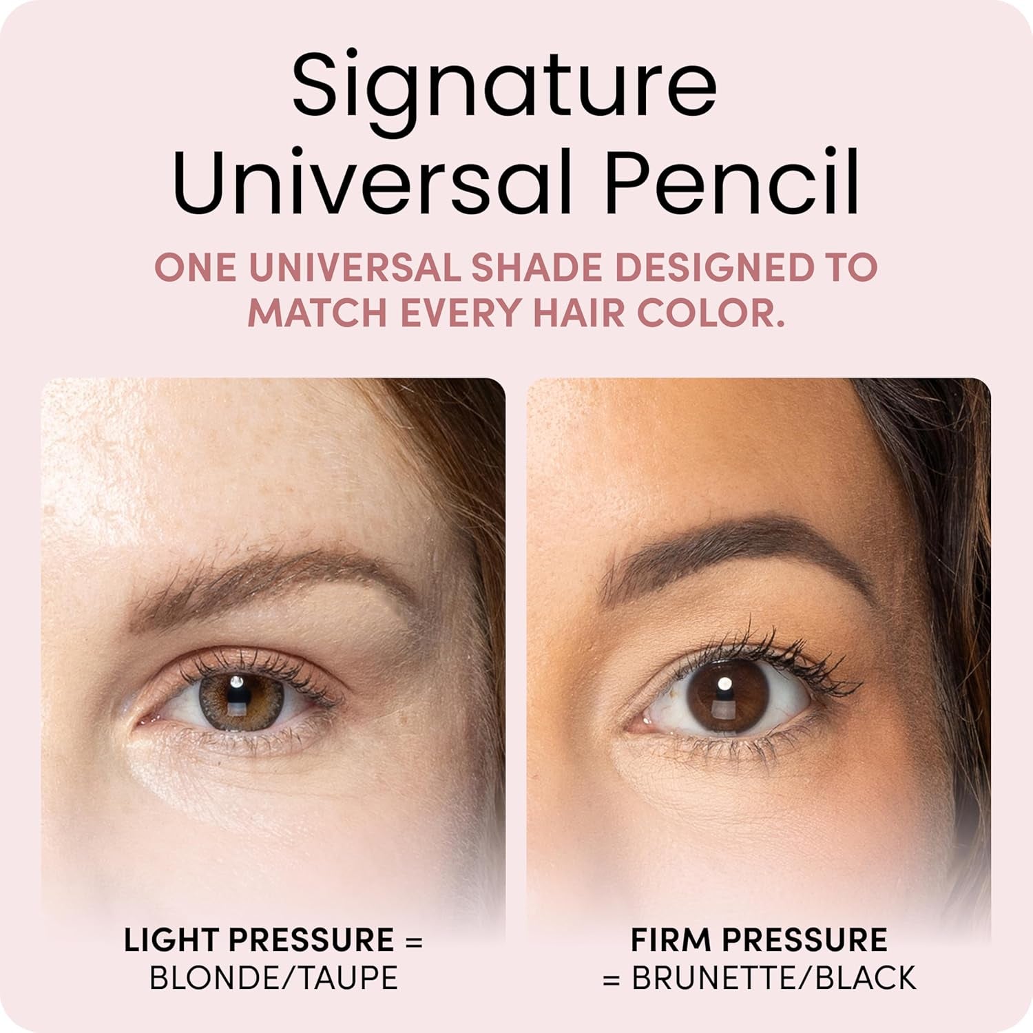Universal Eyebrow Pencil – Dual-Ended Design with Precision Tip & Spoolie, Matte Finish, Waterproof, Easy to Use, Vegan & Cruelty-Free for Perfectly Defined Brows