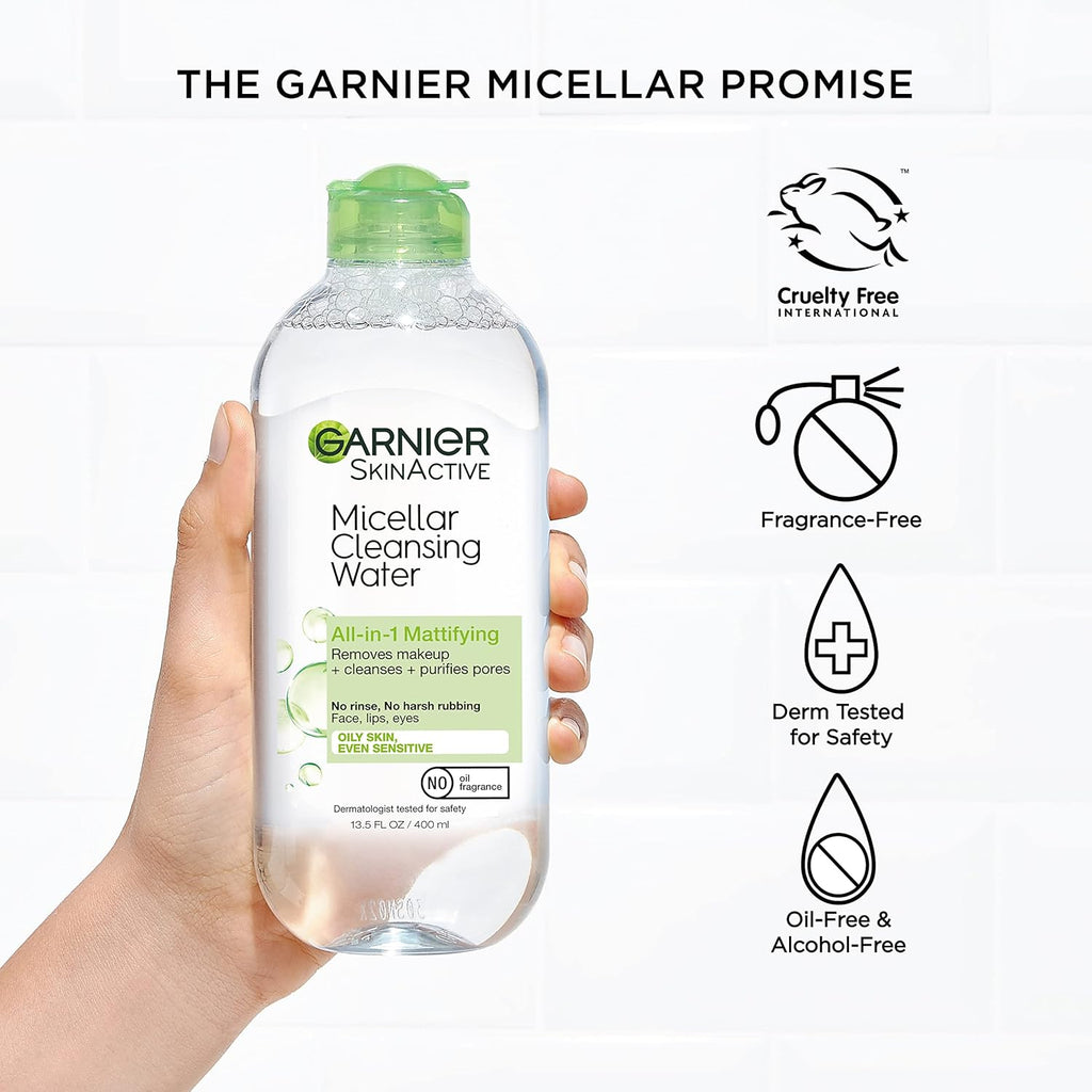 Micellar Water for Oily Skin, Facial Cleanser & Makeup Remover
