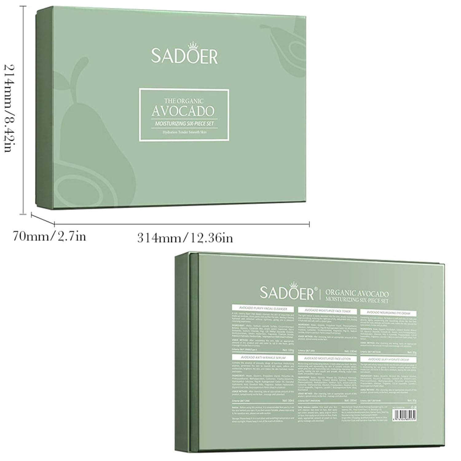 6pc Avocado Skincare Set