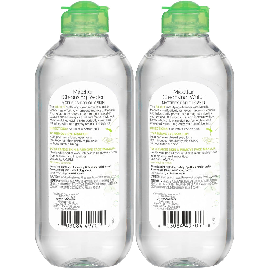 Micellar Water for Oily Skin, Facial Cleanser & Makeup Remover