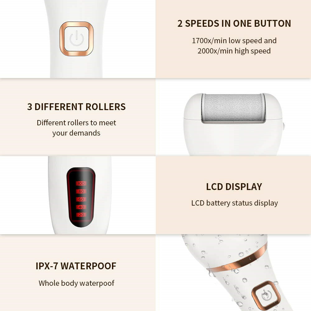 Professional Electric Foot Grinder File Callus Dead Skin Remover Pedicure Tool