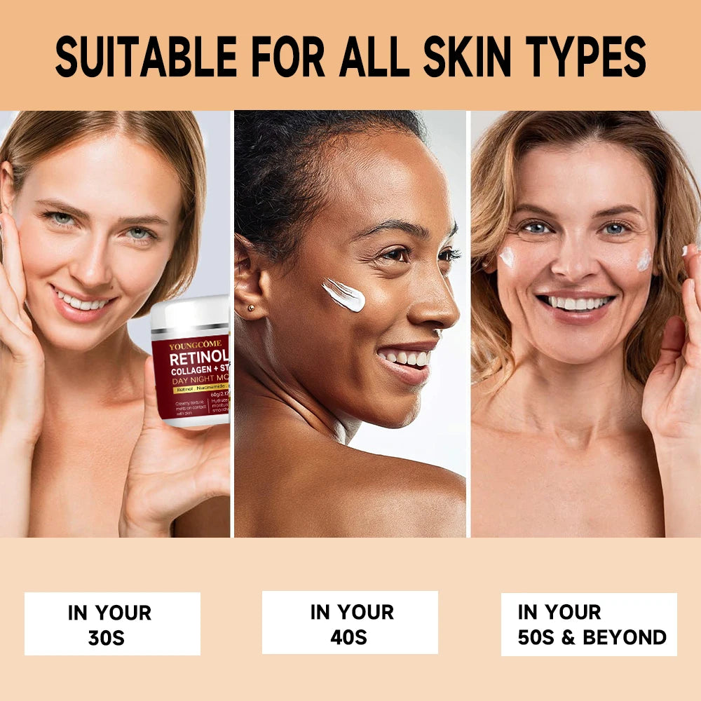 Retinol Face Cream+Facial Serum Set